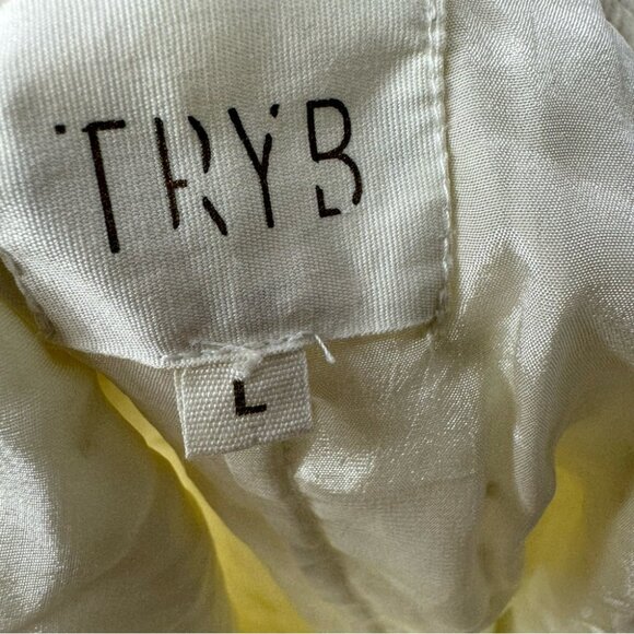 TRYB skirt boho fringe cream white gold polka dotted tassel luxury beachy vibe - Picture 9 of 11